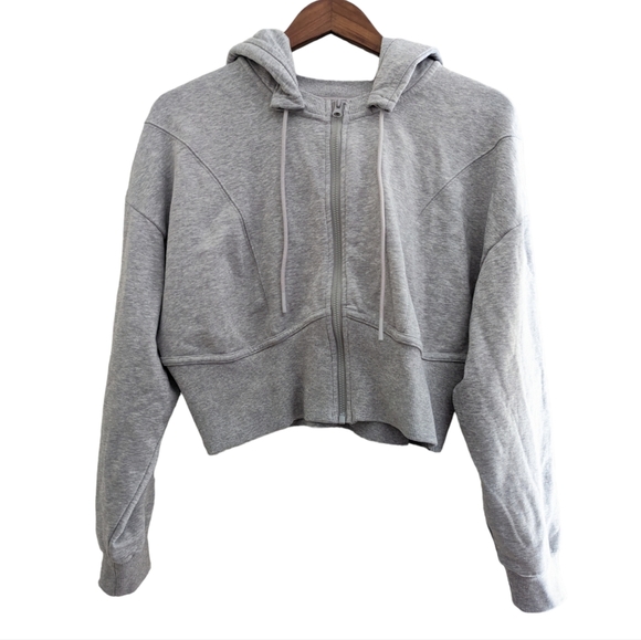 JoyLab Tops Joylab X Target Heather Gray French Terry Zip Pullover
